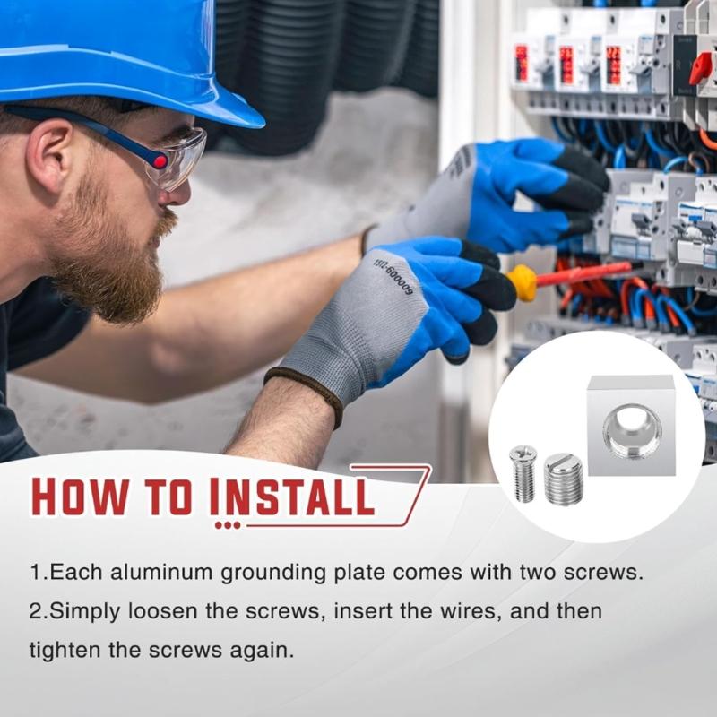 Fast Installation Terminals Block High Conductivity Aluminum Grounding Terminals Lug for Circuit Breaker Connections