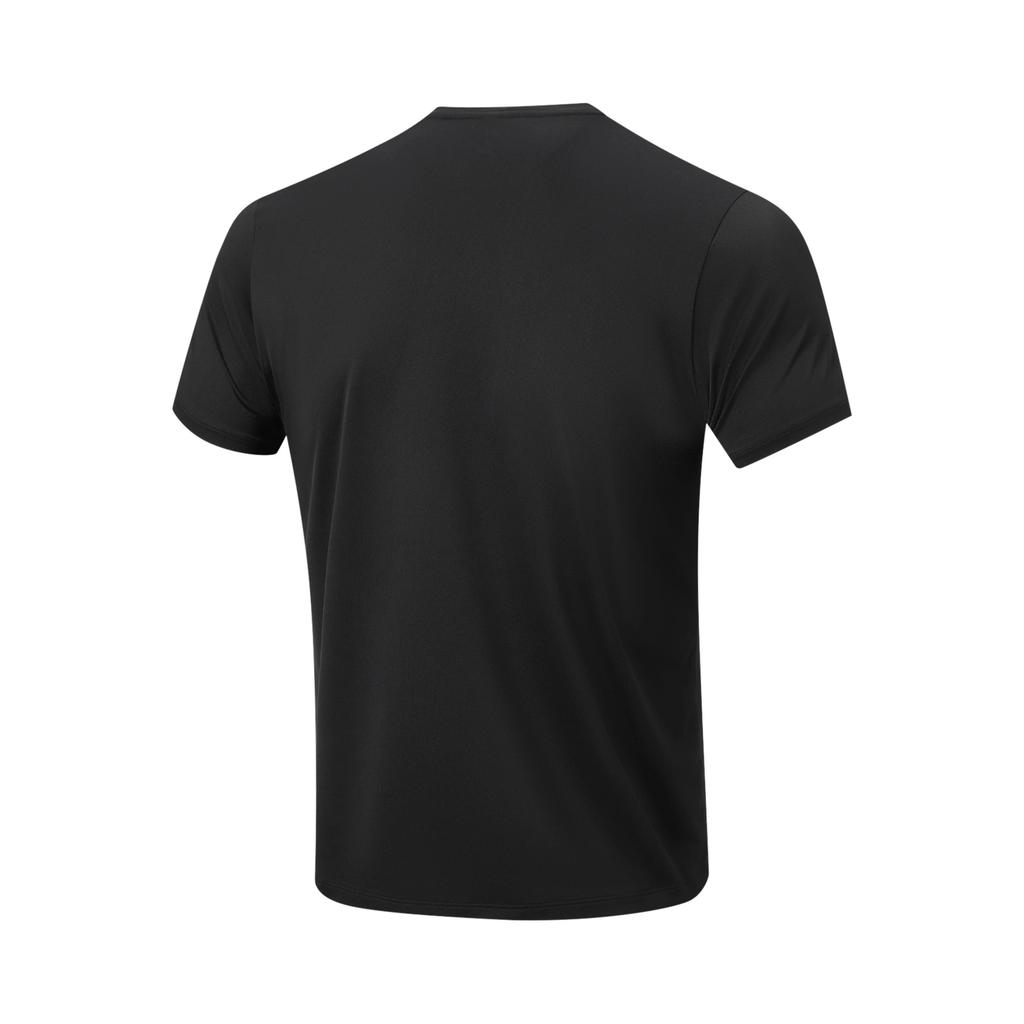 Li-Ning Fitness Series Solid Color Moisture-Wicking Sun Protection Short Sleeve Round Neck Quick-Dry T-Shirt Men tops ATSW433-1