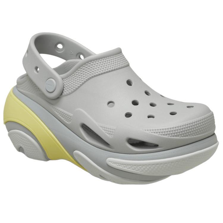 Crocs BUBBLE CRUSH CLOG Stylish & Comfortable Hole Shoes Women's Grey