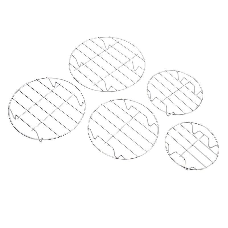 Stainless Steel Steamer Rack With Low Legs Pot Cooking Round Multi-Use Food Steaming Grid 15-27cm Sizes
