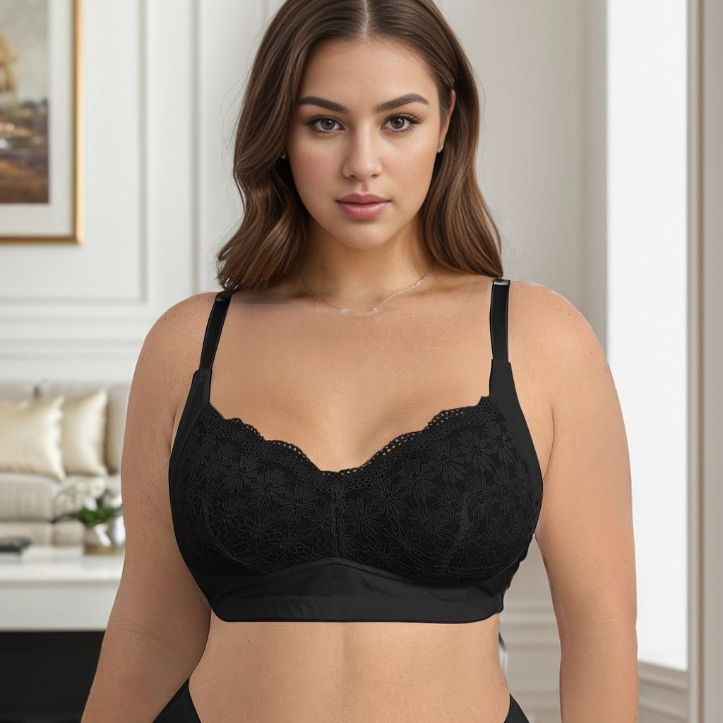 Sexy European and American Back Push-up Bra with No Steel Ring Small Breasts and Anti-sagging Underwear