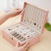 Double-Layer Lockable Jewelry and Ornaments Storage Box with Large Capacity