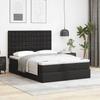 Ottoman Bed with Mattress Black 140x200 Cm Faux Leather