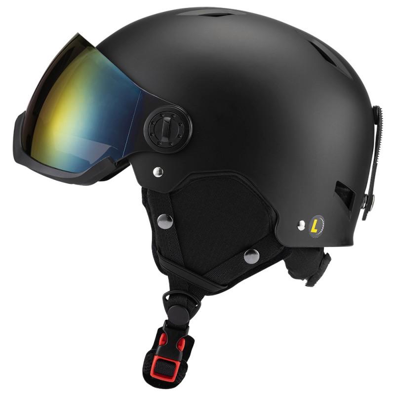 Full-Visor Ski Helmet With Integrated Goggles Adults Kids Winter Snow Sports Safety Headgear