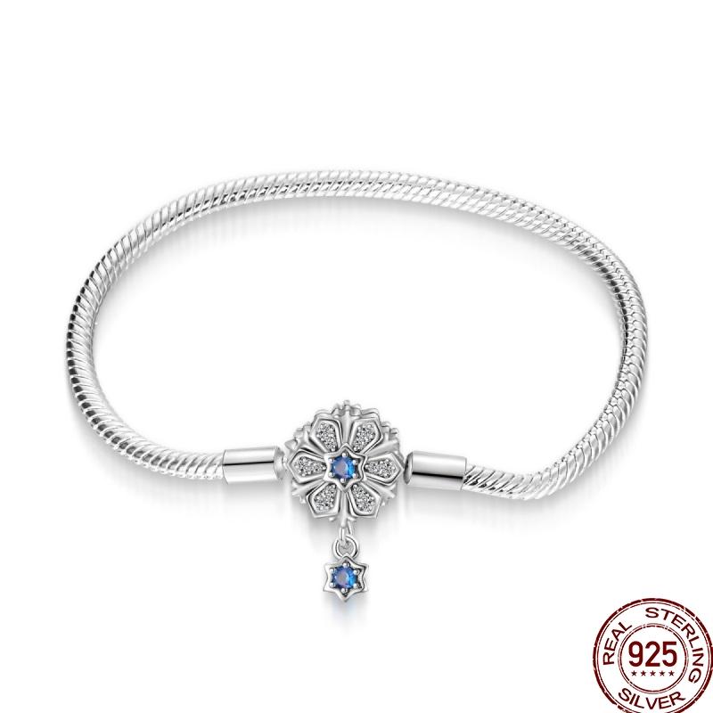 925 Sterling Silver 17-20CM Original Bracelets Heart Moon Sun Clasp Bead Charm Bracelet Fit DIY Charms Beads for Women Jewelrys