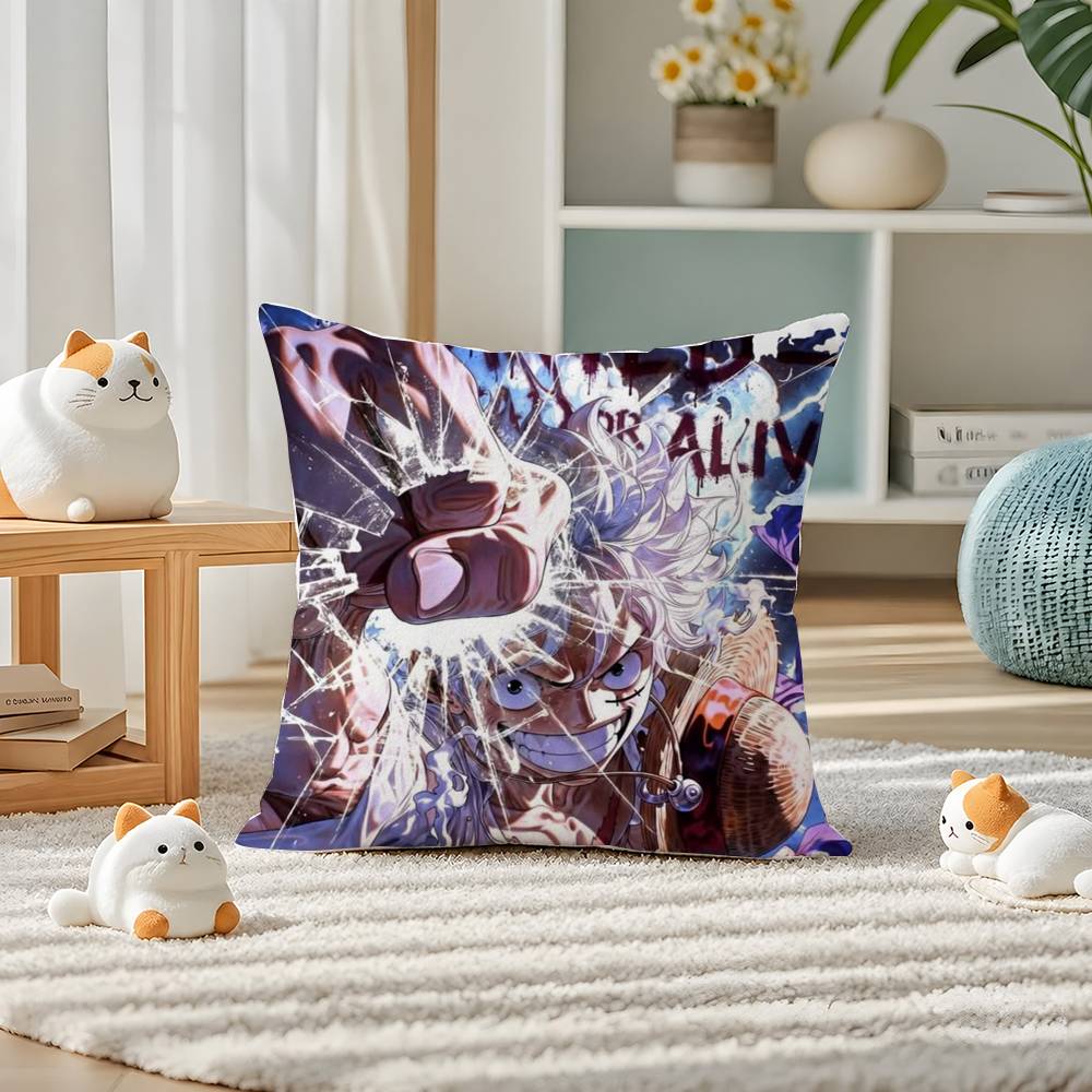 One Piece Killer Supernova Anime Plush Pillow Cover Soft Short Plush Cushion Cover For Sofa Bedroom Home Decor Gift Decoration