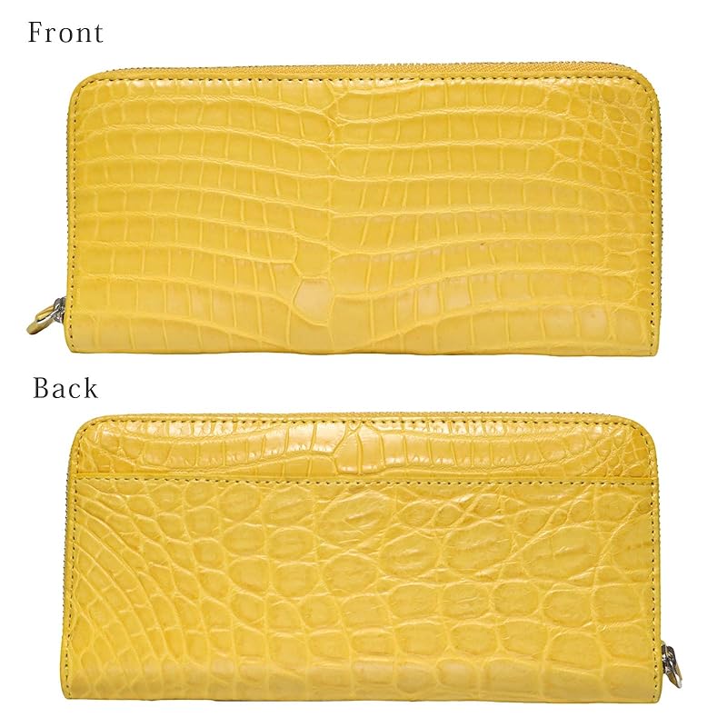 [Berkut] yellow crocodile long wallet men's ladies genuine crocodile long wallet matte finish genuine leather Genuine leather leather crocodile