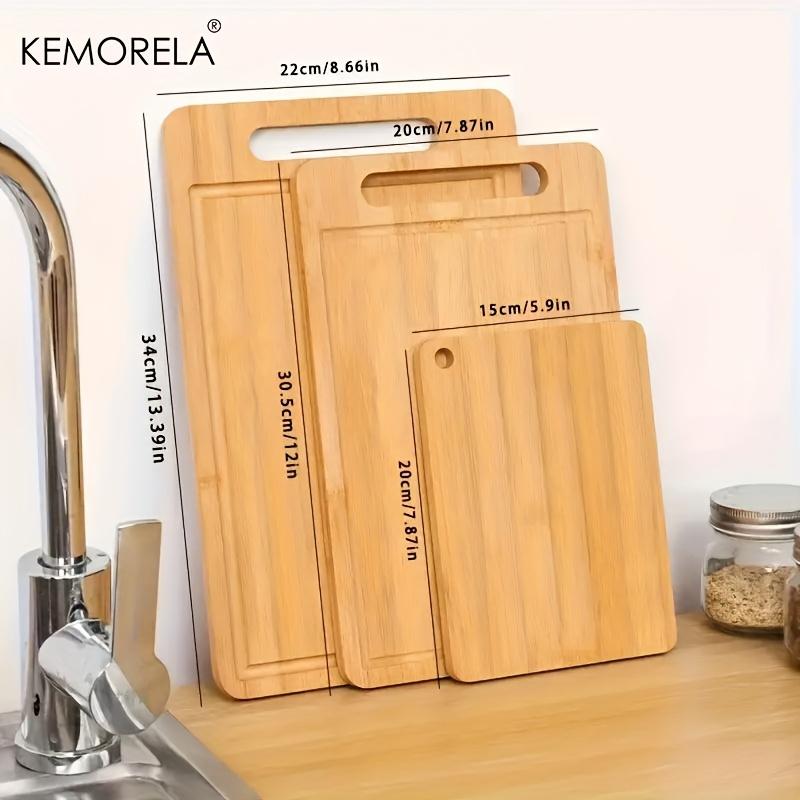 1PCS Premium Bamboo Cutting Boards for Kitchen - Small Medium and Large Wooden Cutting Boards for Kitchen Best for Christmas