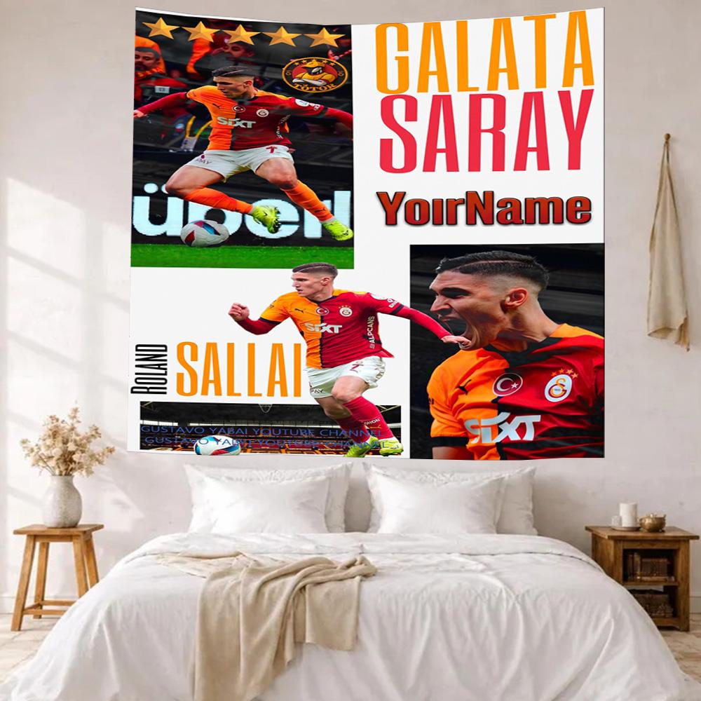 Galatasaray Custom Your Name Wall Decor Tapestry Art For Pet Memorial Birthdaywedding Party Backdrop Family Gift