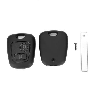 2-Tasten-Auto-Fernschlüsselgehäuse mit Nut, passend für Peugeot 107 207 307 407