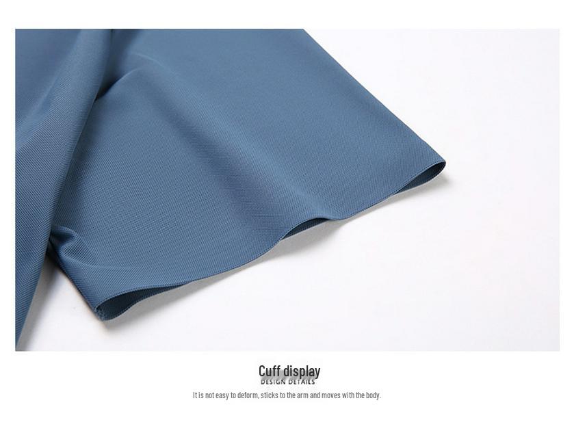 2024 Men's Summer Seamless Short-Sleeve Polo Ice Silk Stretch Shirt