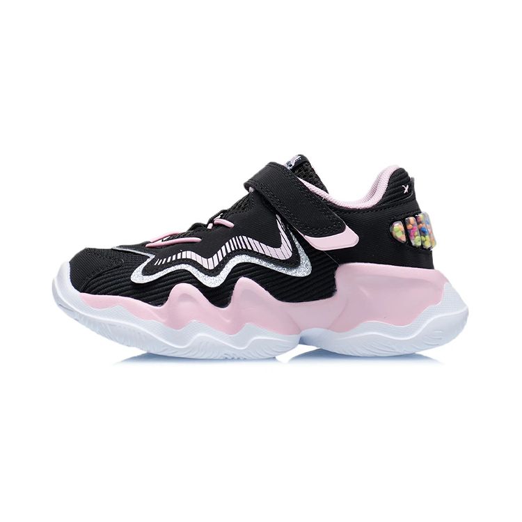 Li-Ning Soft And Comfortable Color Block Sports Shock Absorbing Non-Slip Wear-Resistant Breathable Low-Top Running Shoes Kids Sneakers YKNR090-4