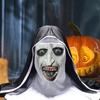 1 Set Halloween Headgear Scary Nun Emulsion Headgear Halloween Thriller Cosplay Costume for Party Home