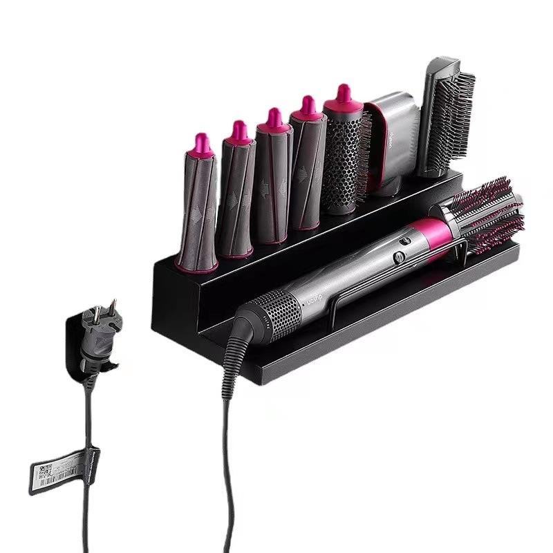 Hairdryer Holder Wall Mount Suitable for Dyson Airwrap Shelf Dryer and Hair Curler Holder Storage Rack Bathroom Organizer