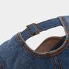 Fashion Washed Denim Beret Hat Vintage Short Brim Peaked Cap Adjustable Newsboy Cap Unisex