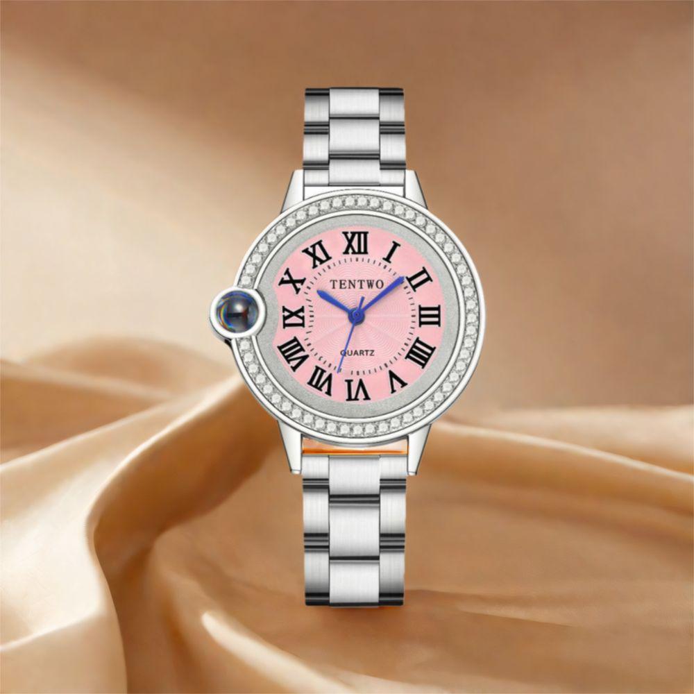 Retro Ladies Business Watches Exquisite Quartz Wristwatch Rhinestone Quartz Watch Women Gift