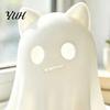 Gift for Cat Lovers 3D Printed Ghost Candle Holder, Spooky Figurine Soft Warm Light Atmosphere Lamp with Halloween Tabletop Home Party Decoration