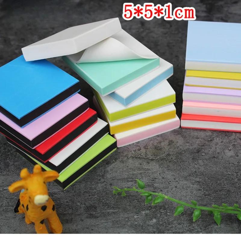 Creative High-end Carving Special Rubber Brick Rubber Seal Material 5*5*1cm, Can Be Uncovered,with Multiple Colors Randomly Ship