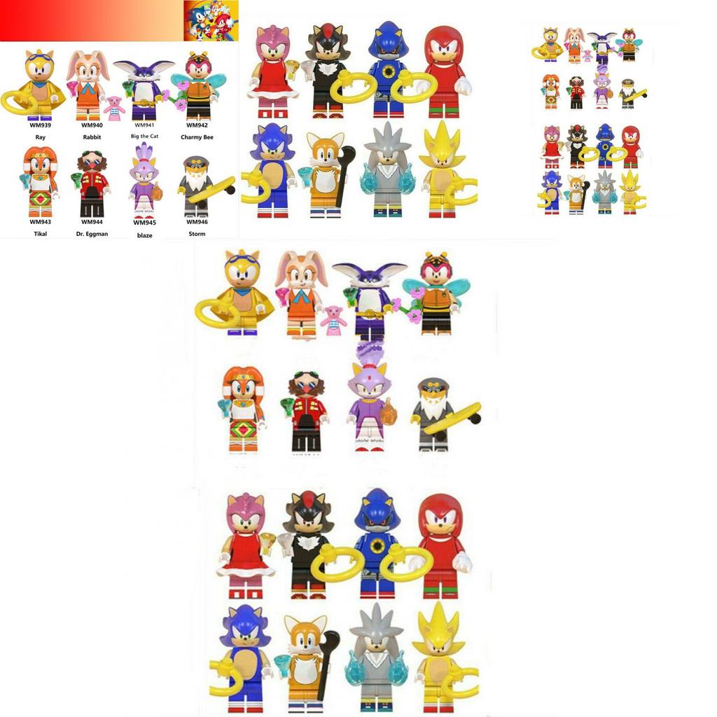 Sonic Building Blocks Toys For Kids Miniature Action Figures For Anime Fans