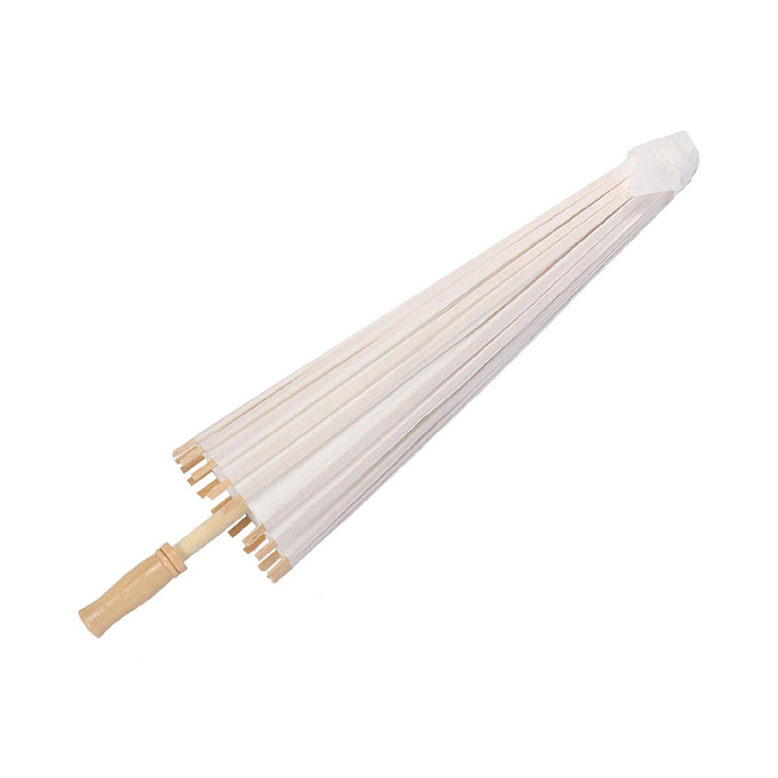 Kaisai Women's White Classic Color Diy Paper Umbrella Parasol Wedding Bridal Party Decor Photo Prop 39.5Cm