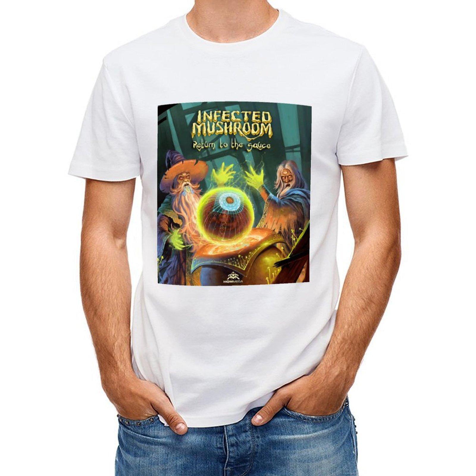 GUOYAN TOP Infected mushroom design T-shirt nieuwe cadeaus en t-shirts zweet compressieshirt mannen 4XL
