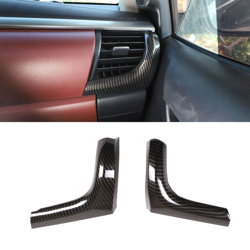 A87Q-For Toyota Hilux 2015- Car trument Panel Side Air Outlet L Cover Trim Car Styling Carbon Fiber