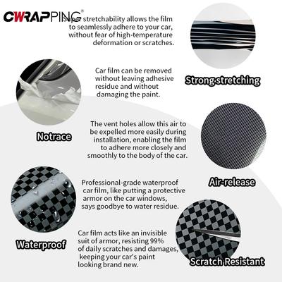Adesivi per Auto Vinile Adesivo Griglia Argentata Nero Opaco Decalcomania Pellicole Wrap Decorazione Carrozzeria Auto Adesivo per Moto Accessori Auto