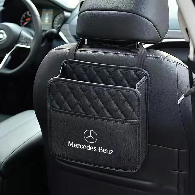 GLC GLB Auto Leder Aufbewahrungstasche Sitzlehne Organizer Box Mülleimer Für Mercedes Benz AMG W203 W206 W220 W205 W211 W212 W201