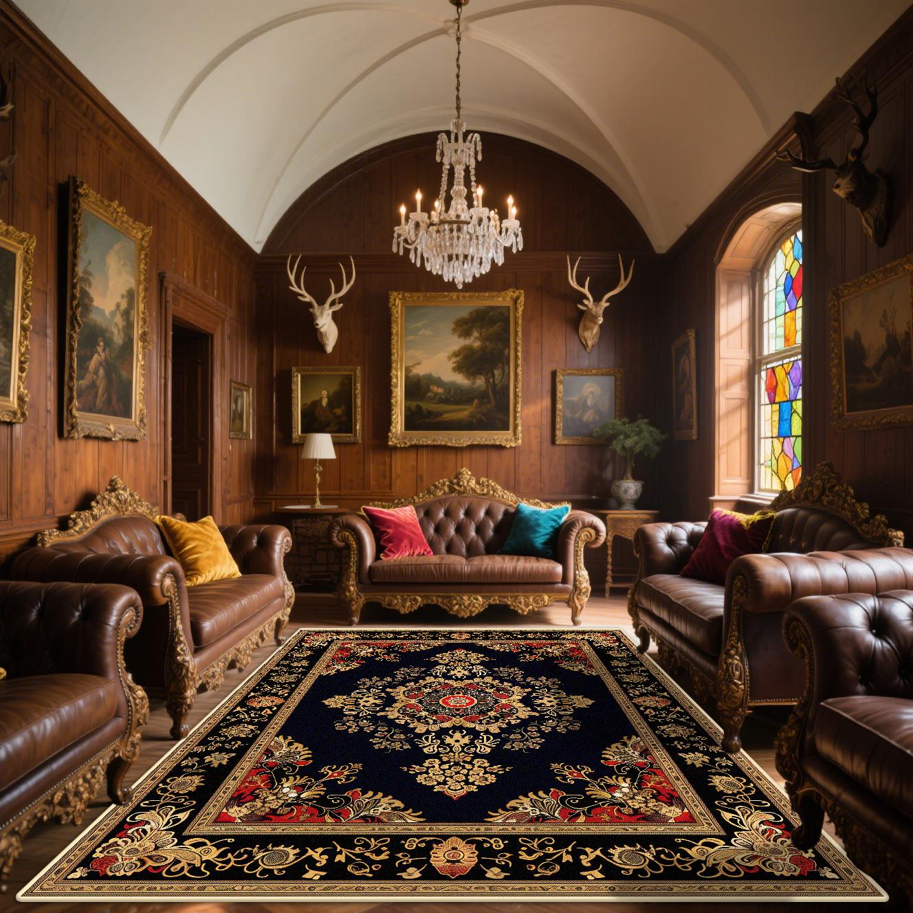 Luxe Perzische Grote Woonkamer Tapijten Hoogwaardige Decoratie Huis Gemakkelijk Schoon Te Maken Tapijt 200x300cm Slaapkamer Bed Einde Antislip Vloermatten 140*200cm
