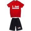 Mens Womens Cotton Short Sleeve T-Shirt Shorts Set Casual Outfit Lightweight Sporty Streetwear