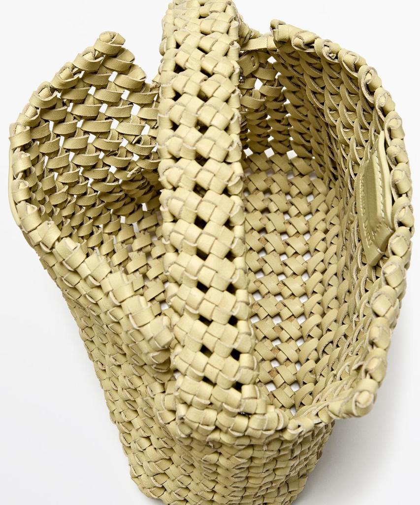 Massimo Dutti Mini Braided Leather Bag