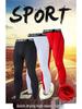 Men's Blue Quick-Dry Compression Tights for Running and Volleyball Training.