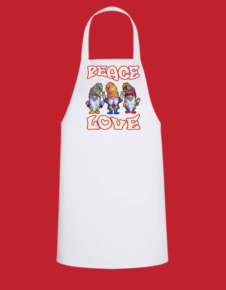Peace and Love Gnomes - White Baking Apron Unisex T-Shirt XL