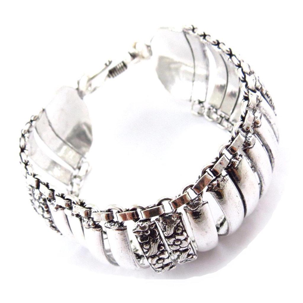 Les Trésors De Lily [J7232] - Silver 'Cunegonde' Designer Bracelet