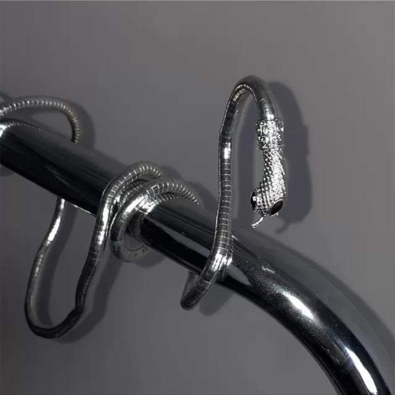 Fashion Punk Hip Hop Metal Adjust At Will Gold Color Snake Multi-Function Necklace for Women Holiday Party Jewelry