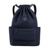 Drawstring Backpack Water-Resistant Gym Bag Unisex Solid Color Schoolbag for Women Men