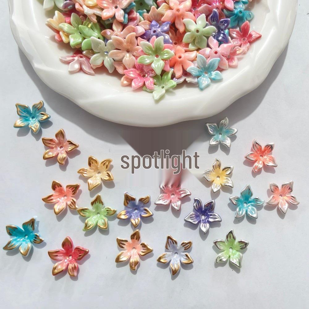 Two-Color Gold & Silver Lily Flower Plated Bell Flower Hairpin Tassel DIY Decoration Material
