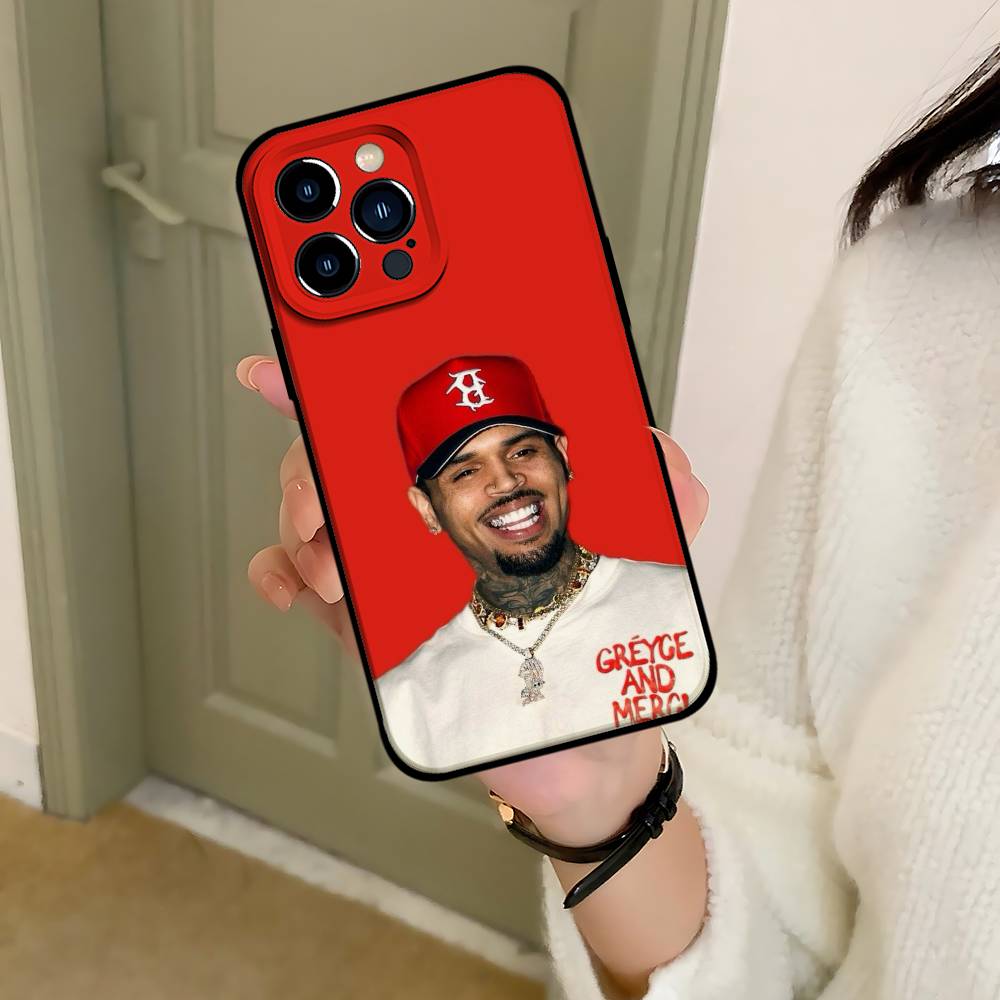 CB-Chris Brown-A Phone Case Black That Fits For IPhone 17,16,15,11,13,14 Pro Max,Plus,X,Xr,Xs Max,13Mini