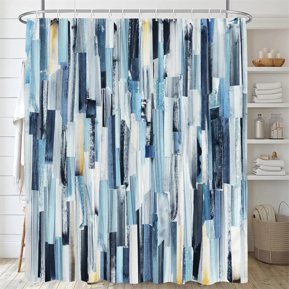 Small Fresh Floral Leaves Flowers Shower Curtain Bathroom Waterproof Polyester Multi-size 3D Print Curtains for Bathroom Shower