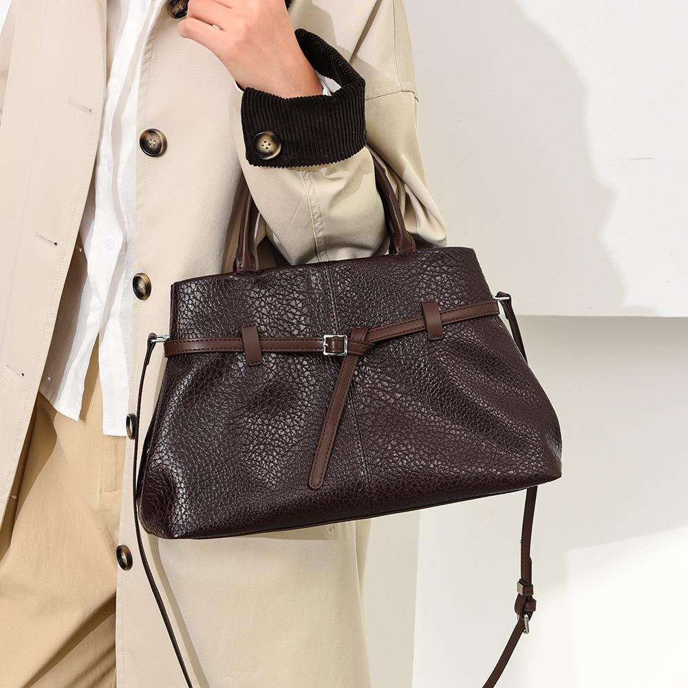 Handbag Autumn/Winter Relaxation Soft Leather Tote Bag New Large Capacity Bag Commuter Fashion Shoulder Bag for Women