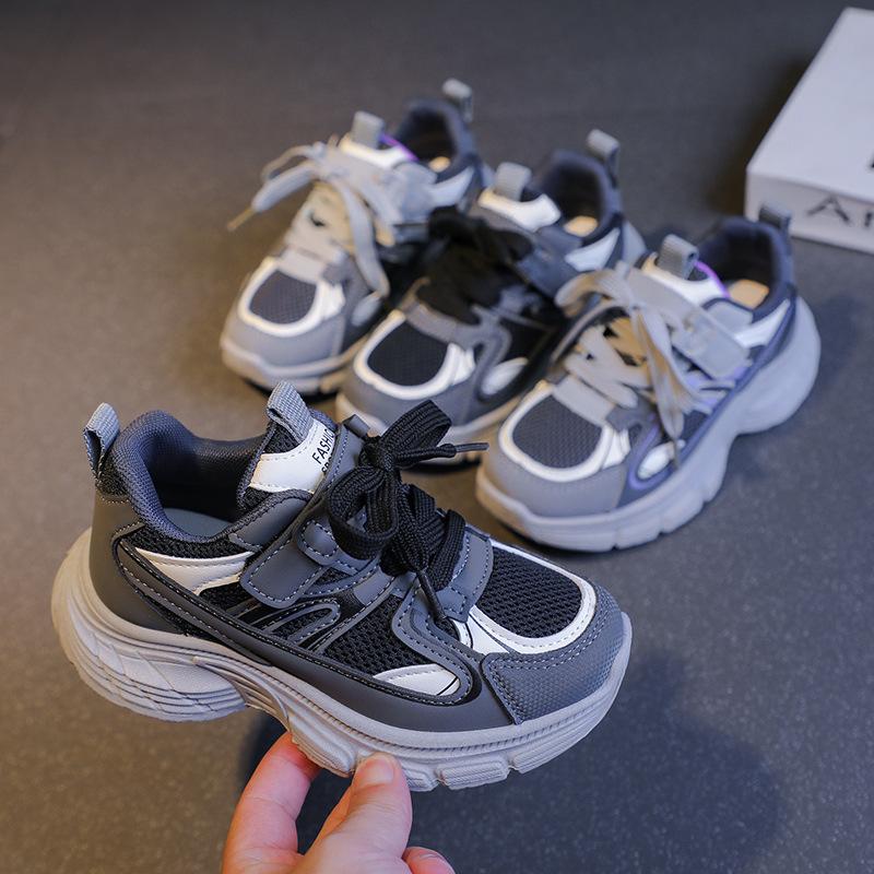Children's Dad Shoes 2025 Autumn New Boys Mesh Breathable Sports Shoes Trendy Brand Girls Casual Shoes Sports Shoes