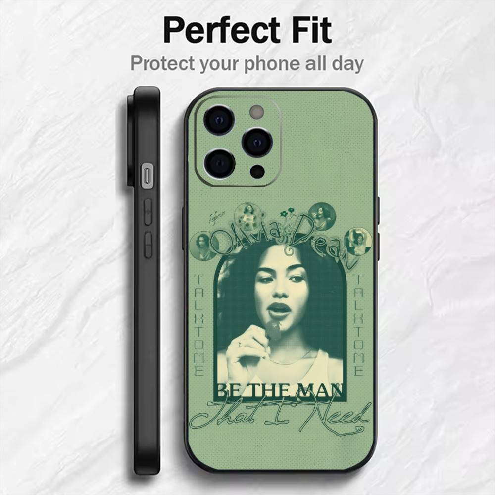 SO EASY O-Olivia D-Dean Singer Phone Case For iPhone17,16,15,14,13,12 Plus,Max Soft Silicone Black Cover