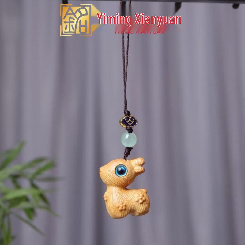 Red Sandalwood Deer Tassel Phone Chain & Keychain Pendant