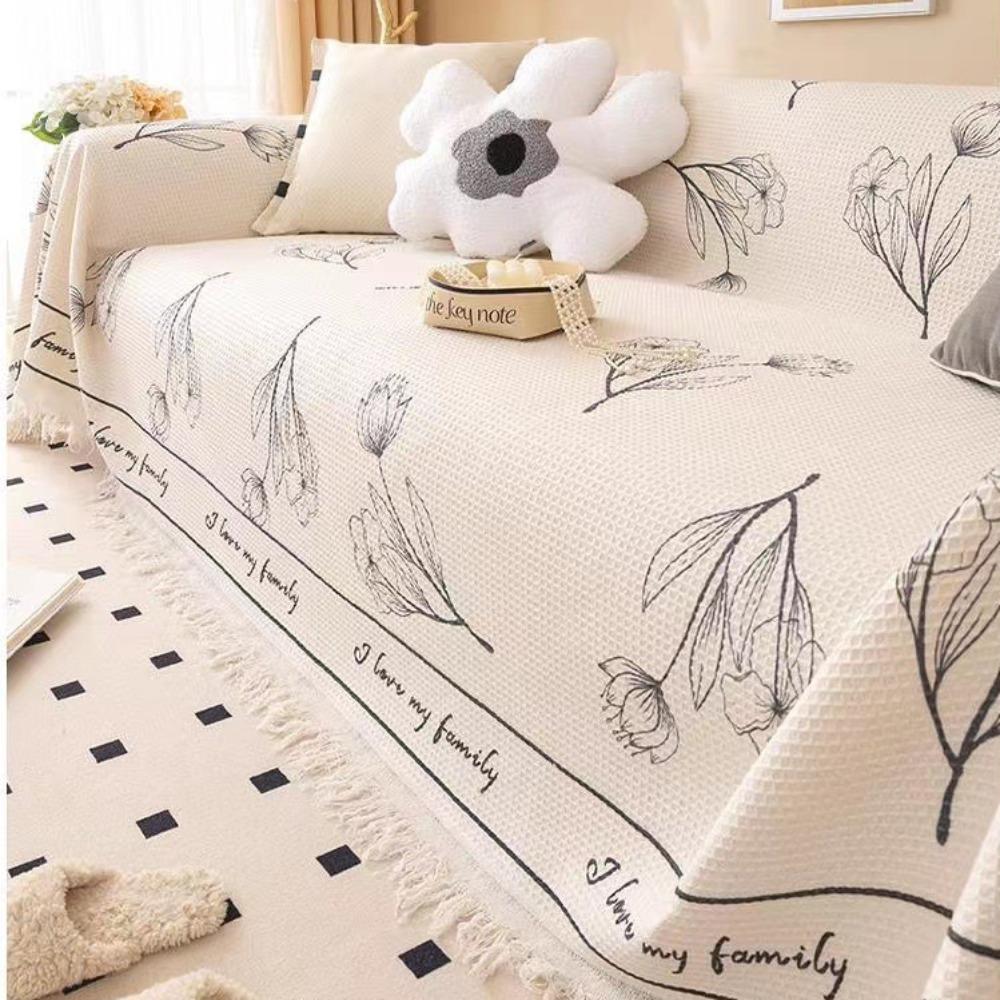 

Nordic Sofa Protector Cover Universal Fit Cat Proof Soft Blanket for All Seasons 80*80cm