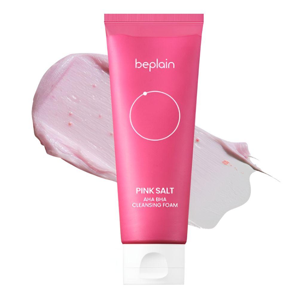 Beplain Pink Salt AHA BHA Cleansing Foam Deep Pore Exfoliating Facial Cleanser 120ml