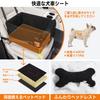 Cavoyo Dog Car Seat Drive Triple Passenger Seat Rear Seat Pet Car with Washable Seat for Small and Medium Gray Black Box, Securement, & Bed,