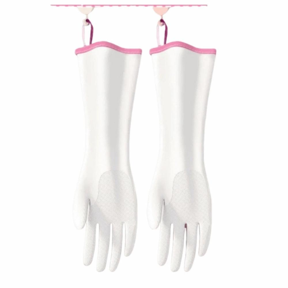 

Nitrile Dishwashing Gloves Waterproof Household Gloves Kitchen Cleaning Gloves Kitchen Use S-Pink blank