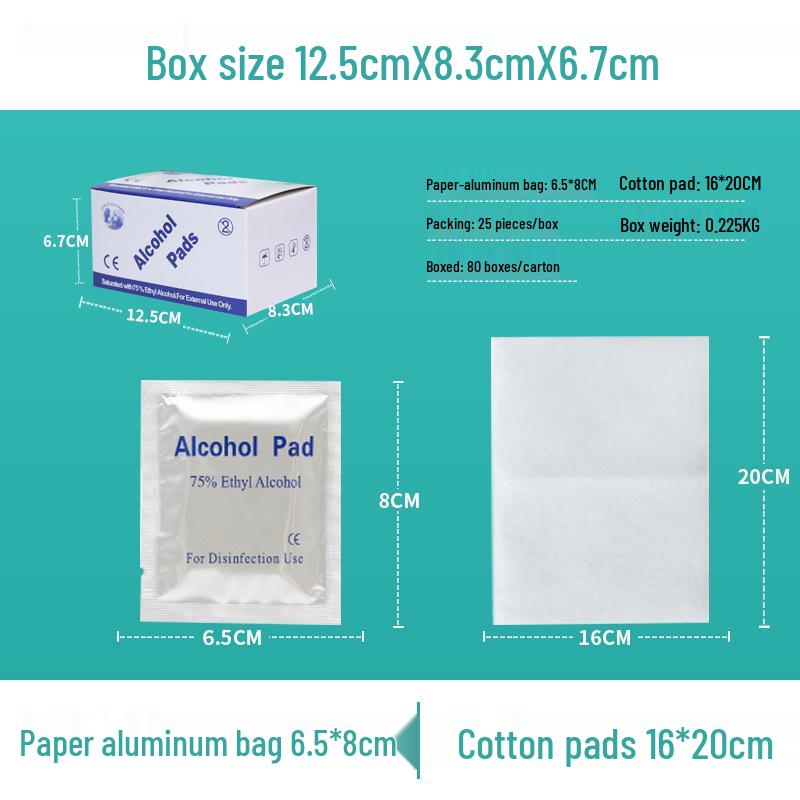 Disposable 75% Alcohol Cotton Pads for Cleaning Jewelry, Nail Art, and Mobile Screens
