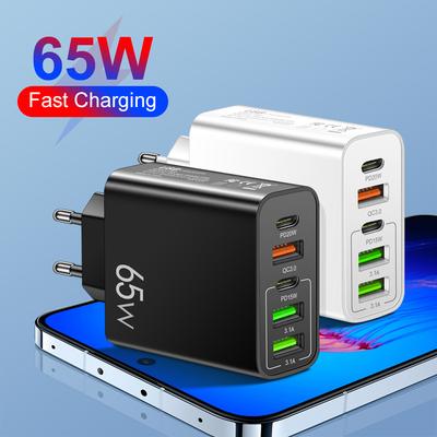 Rychlé nabíjení 3.0 20W PD 3.1A USB Typ C Nabíječka 5portový adaptér pro nabíjení telefonu Pro iPhone 11 13 14 Pro Max Samsung Xiaomi