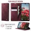 Dla Samsung Galaxy A25 5G (Światowy) (161,0 x 76,5 x 8,3 mm) Etui CASEME Seria 033 Portfel blokujący RFID Stojak Skóra cielęca Tekstura Skórzane etui na telefon